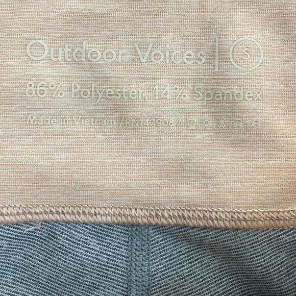 Outdoor Voices Color Block Peach Gray Blue Leggings - Picture 4 of 4